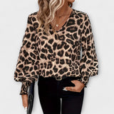 Joana Bluza s leopard uzorkom i voluminoznim rukavima