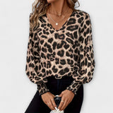 Joana Bluza s leopard uzorkom i voluminoznim rukavima