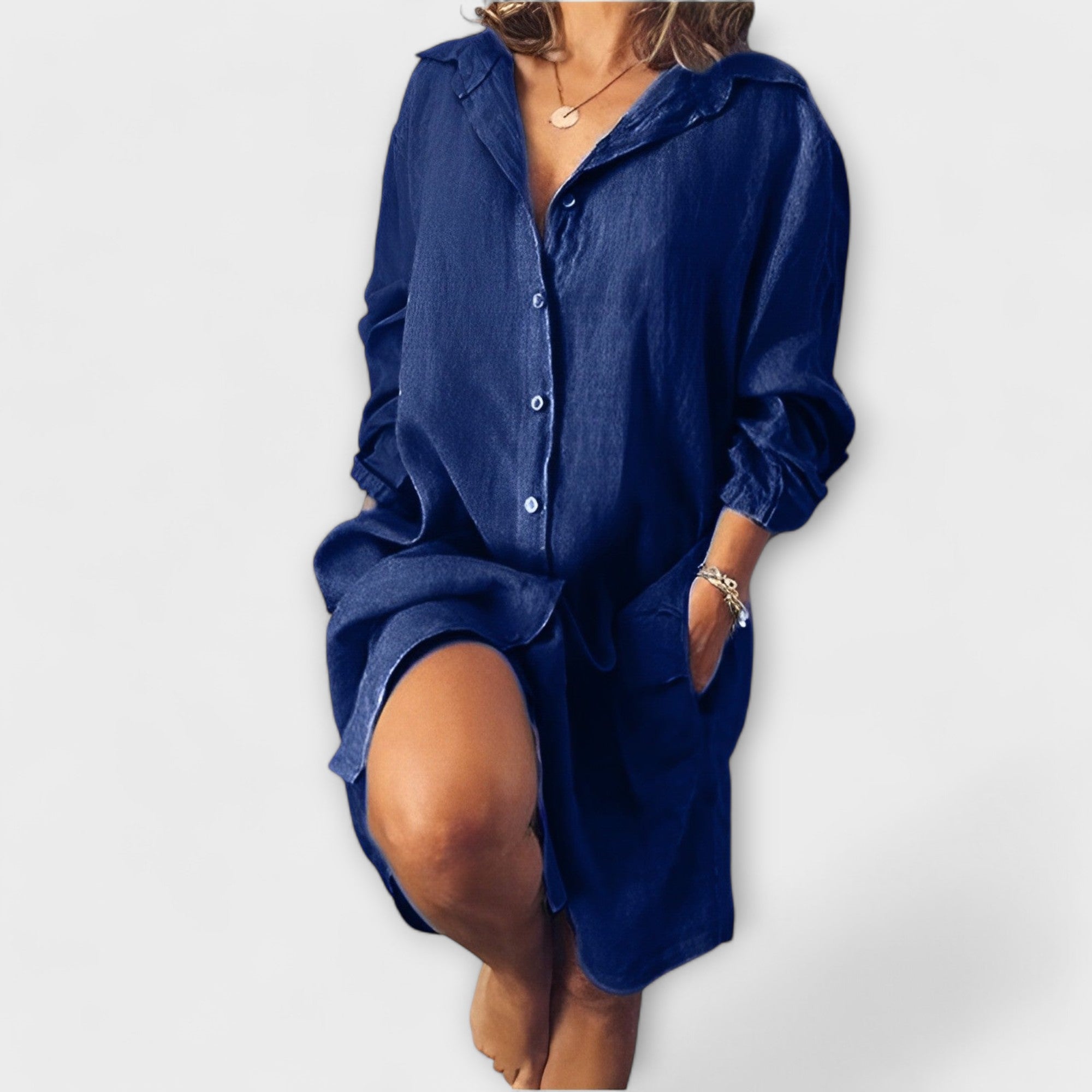 Raquel - Casual lanena bluzica