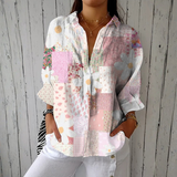 Snježana - Romantična patchwork bluza s cvjetnim motivima